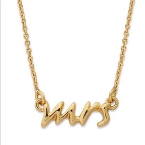 Kate spade ‘mrs’ gold necklace
